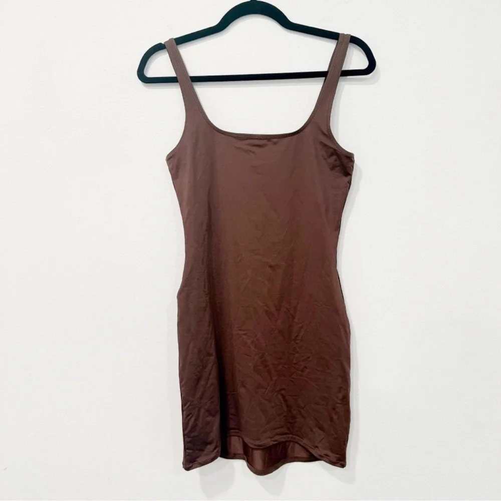 Skims (B13) Swim Tank Dress Cocoa Brown M NWT